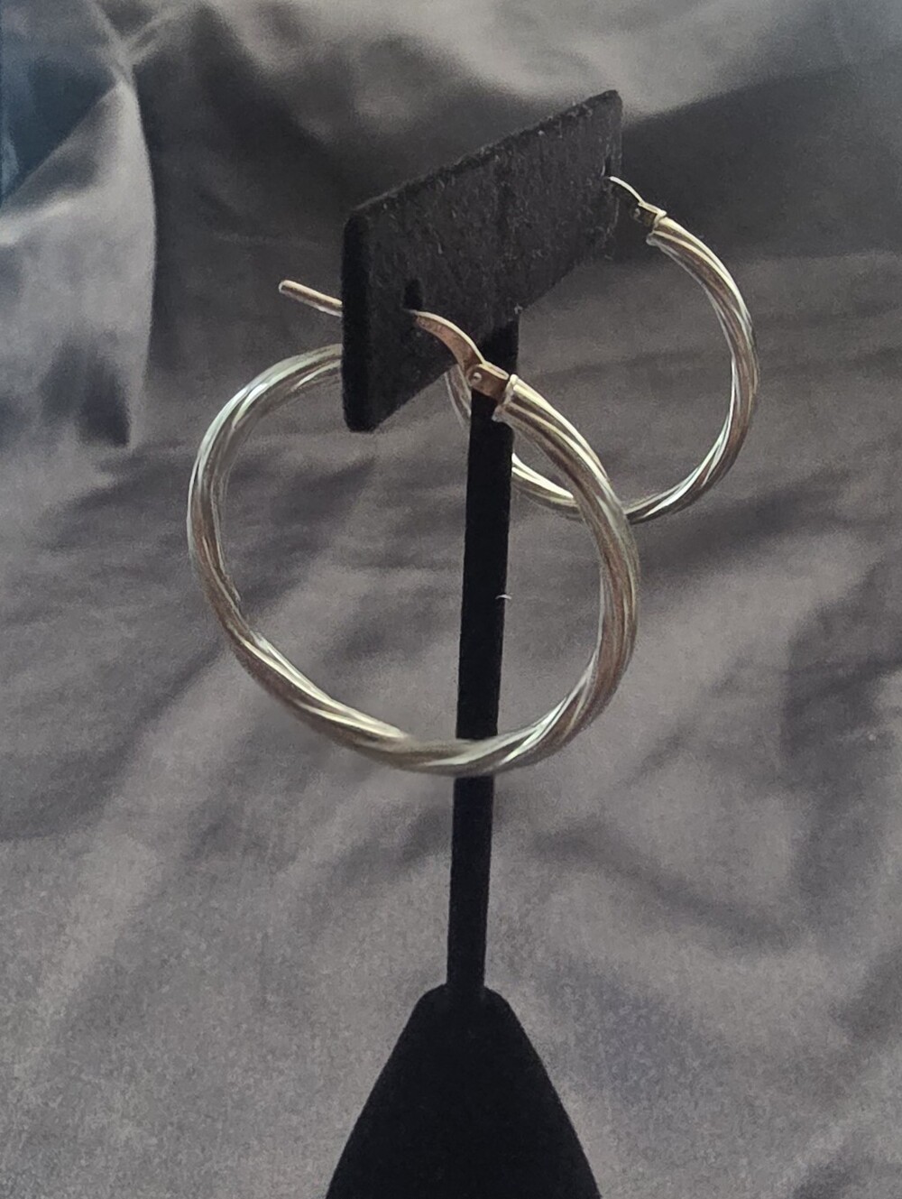 925 Sterling Silver Rope Twist Hoop Earrings Twisted Wire